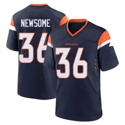 Men's Quinton Newsome Denver Broncos No.36 Game Alternate Jersey - Navy