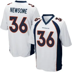 Men's Quinton Newsome Denver Broncos No.36 Game Jersey - White
