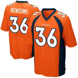 Men's Quinton Newsome Denver Broncos No.36 Game Team Color Jersey - Orange