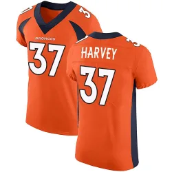 Men's RJ Harvey Denver Broncos No.37 Elite Team Color Vapor Untouchable Jersey - Orange