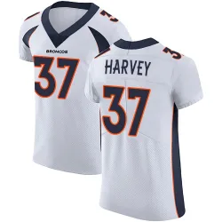Men's RJ Harvey Denver Broncos No.37 Elite Vapor Untouchable Jersey - White