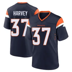 Men's RJ Harvey Denver Broncos No.37 Game Alternate Jersey - Navy