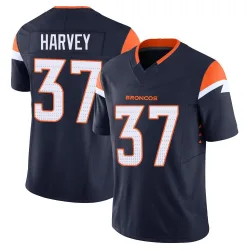 Men's RJ Harvey Denver Broncos No.37 Limited Alternate Vapor F.U.S.E. Jersey - Navy