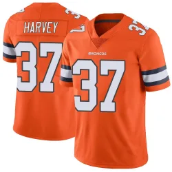 Men's RJ Harvey Denver Broncos No.37 Limited Color Rush Vapor Untouchable Jersey - Orange