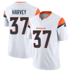 Men's RJ Harvey Denver Broncos No.37 Limited Vapor F.U.S.E. Jersey - White