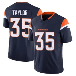 Men's Reese Taylor Denver Broncos No.35 Limited Alternate Vapor F.U.S.E. Jersey - Navy