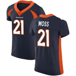 Men's Riley Moss Denver Broncos No.21 Elite Alternate Vapor Untouchable Jersey - Navy