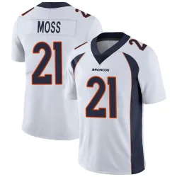 Men's Riley Moss Denver Broncos No.21 Limited Vapor Untouchable Jersey - White