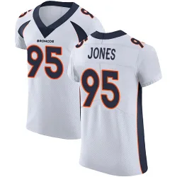 Men's Sai'vion Jones Denver Broncos No.95 Elite Vapor Untouchable Jersey - White