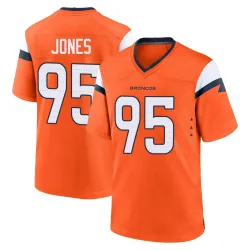 Men's Sai'vion Jones Denver Broncos No.95 Game Jersey - Orange