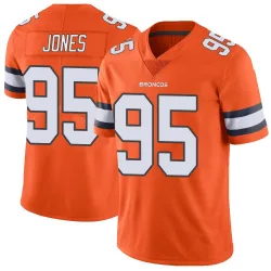 Men's Sai'vion Jones Denver Broncos No.95 Limited Color Rush Vapor Untouchable Jersey - Orange