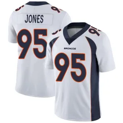Men's Sai'vion Jones Denver Broncos No.95 Limited Vapor Untouchable Jersey - White