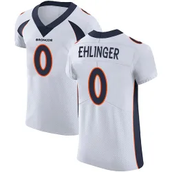 Men's Sam Ehlinger Denver Broncos No.0 Elite Vapor Untouchable Jersey - White