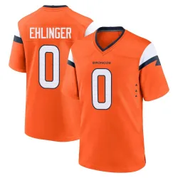 Men's Sam Ehlinger Denver Broncos No.0 Game Jersey - Orange