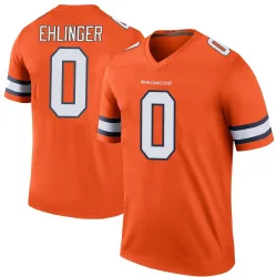Men's Sam Ehlinger Denver Broncos No.0 Legend Color Rush Jersey - Orange