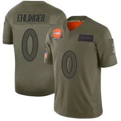 Men's Sam Ehlinger Denver Broncos No.0 Limited 2019 Salute to Service Jersey - Camo