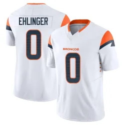 Men's Sam Ehlinger Denver Broncos No.0 Limited Vapor F.U.S.E. Jersey - White