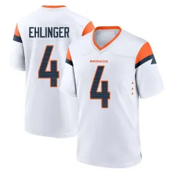 Men's Sam Ehlinger Denver Broncos No.4 Game 2nd Jersey - White