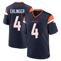 Men's Sam Ehlinger Denver Broncos No.4 Game Alternate Jersey - Navy