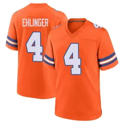 Men's Sam Ehlinger Denver Broncos No.4 Game Alternate Mile High Collection 1977 Throwback Jersey - Orange