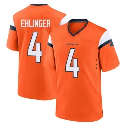 Men's Sam Ehlinger Denver Broncos No.4 Game Jersey - Orange