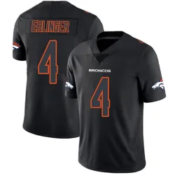 Men's Sam Ehlinger Denver Broncos No.4 Limited Jersey - Black Impact