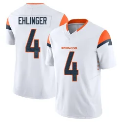 Men's Sam Ehlinger Denver Broncos No.4 Limited Vapor F.U.S.E. Jersey - White