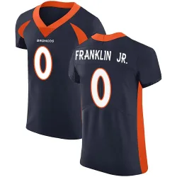 Men's Sam Franklin Jr. Denver Broncos No.0 Elite Alternate Vapor Untouchable Jersey - Navy