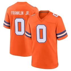 Men's Sam Franklin Jr. Denver Broncos No.0 Game Alternate Mile High Collection 1977 Throwback Jersey - Orange