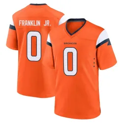 Men's Sam Franklin Jr. Denver Broncos No.0 Game Jersey - Orange