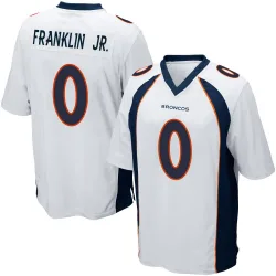 Men's Sam Franklin Jr. Denver Broncos No.0 Game Jersey - White