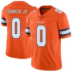 Men's Sam Franklin Jr. Denver Broncos No.0 Limited Color Rush Vapor Untouchable Jersey - Orange