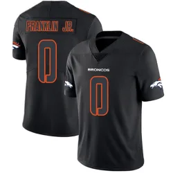 Men's Sam Franklin Jr. Denver Broncos No.0 Limited Jersey - Black Impact