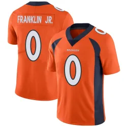 Men's Sam Franklin Jr. Denver Broncos No.0 Limited Team Color Vapor Untouchable Jersey - Orange