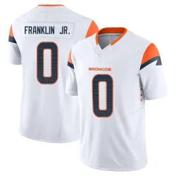 Men's Sam Franklin Jr. Denver Broncos No.0 Limited Vapor F.U.S.E. Jersey - White