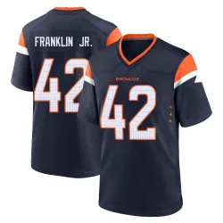 Men's Sam Franklin Jr. Denver Broncos No.42 Game Alternate Jersey - Navy