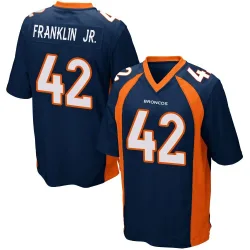 Men's Sam Franklin Jr. Denver Broncos No.42 Game Alternate Jersey - Navy Blue