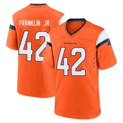 Men's Sam Franklin Jr. Denver Broncos No.42 Game Jersey - Orange