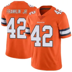 Men's Sam Franklin Jr. Denver Broncos No.42 Limited Color Rush Vapor Untouchable Jersey - Orange