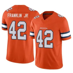 Men's Sam Franklin Jr. Denver Broncos No.42 Limited Vapor F.U.S.E. Jersey - Orange