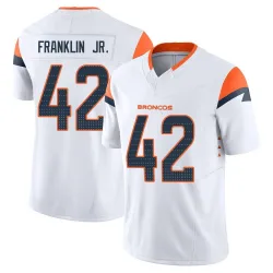Men's Sam Franklin Jr. Denver Broncos No.42 Limited Vapor F.U.S.E. Jersey - White