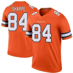 Men's Shannon Sharpe Denver Broncos No.84 Legend Color Rush Jersey - Orange
