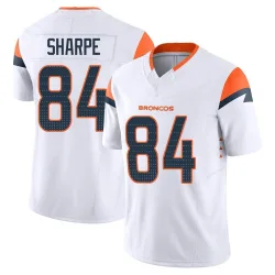 Men's Shannon Sharpe Denver Broncos No.84 Limited Vapor F.U.S.E. Jersey - White