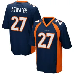 Men's Steve Atwater Denver Broncos No.27 Game Alternate Jersey - Navy Blue