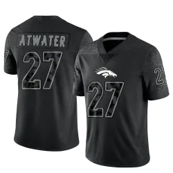 Men's Steve Atwater Denver Broncos No.27 Limited Reflective Jersey - Black