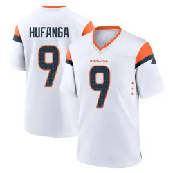 Men's Talanoa Hufanga Denver Broncos No.9 Game 2nd Jersey - White