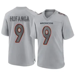 Men's Talanoa Hufanga Denver Broncos No.9 Game Atmosphere Fashion Jersey - Gray