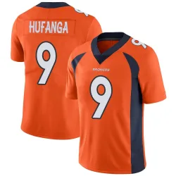 Men's Talanoa Hufanga Denver Broncos No.9 Limited Team Color Vapor Untouchable Jersey - Orange