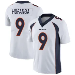 Men's Talanoa Hufanga Denver Broncos No.9 Limited Vapor Untouchable Jersey - White
