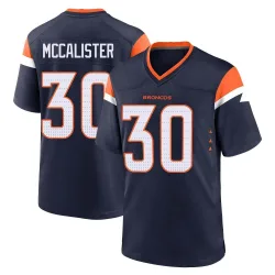 Men's Tanner McCalister Denver Broncos No.30 Game Alternate Jersey - Navy